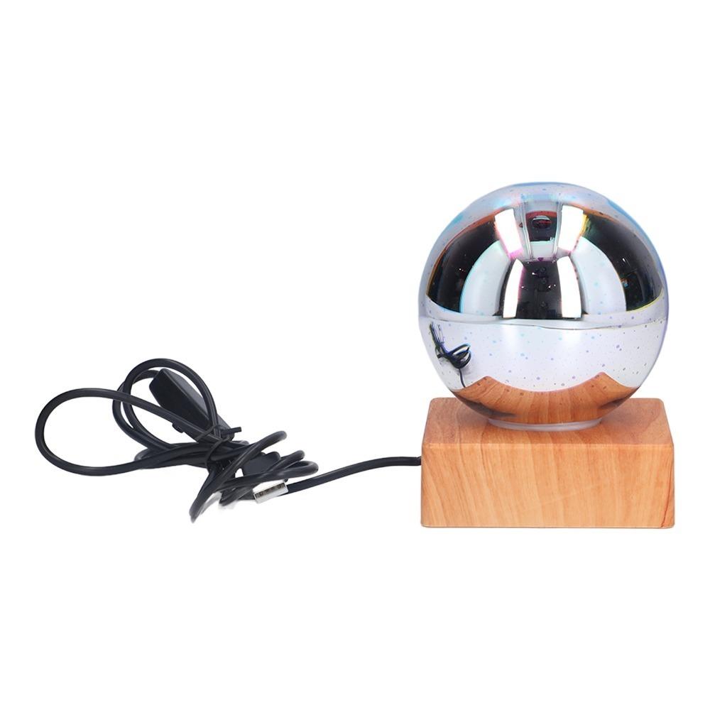 

3D Star Effect 3D Ball Light Wood Base Ball Lamp Colorful Table Lamp Bedroom