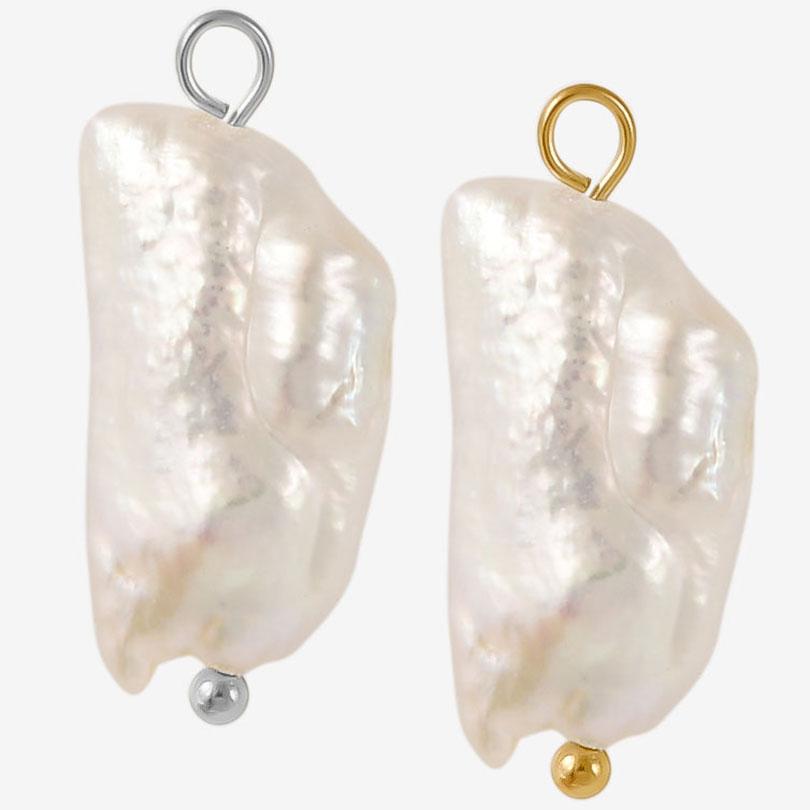 1pcs Irregular Geometric Round Square Real Natural Shell Pearl Charms For Jewelry Making Bulk Handmade Earrings Pendant Material