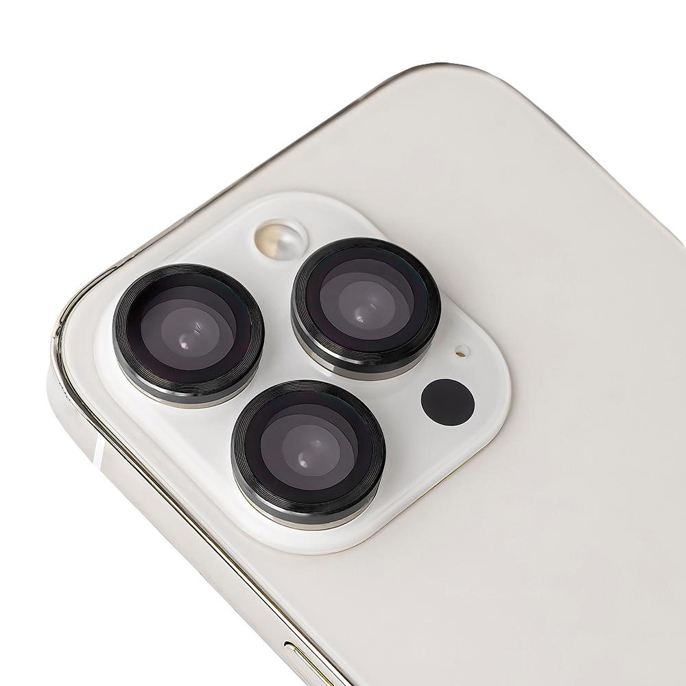 Zestaw Szkieł Na Aparat Do Iphone 16 Pro 6,3" Czarna Ramka (3Szt)