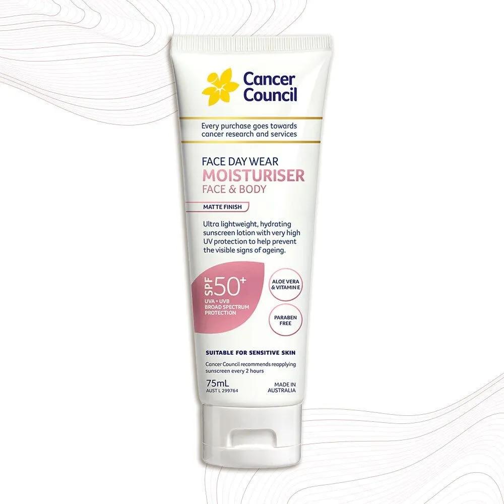 Алоэ Вера Витамин Е Увлажняющий Матирующий Солнцезащитный Крем SPF50+ Cancer Council 75мл