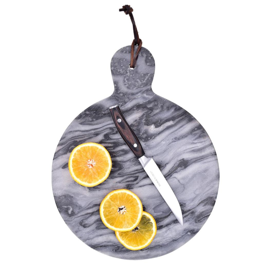 Round Marble Serving Board, Non-Slip, ADELSTEN DUKA
