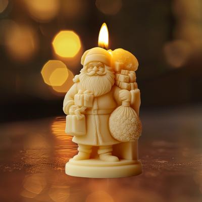 Santa Claus Handheld Gift Box Gift Bag Candle Silicone Mold Christmas Gift Santa Claus Resin Mould Gypsum Molds Christmas Decor
