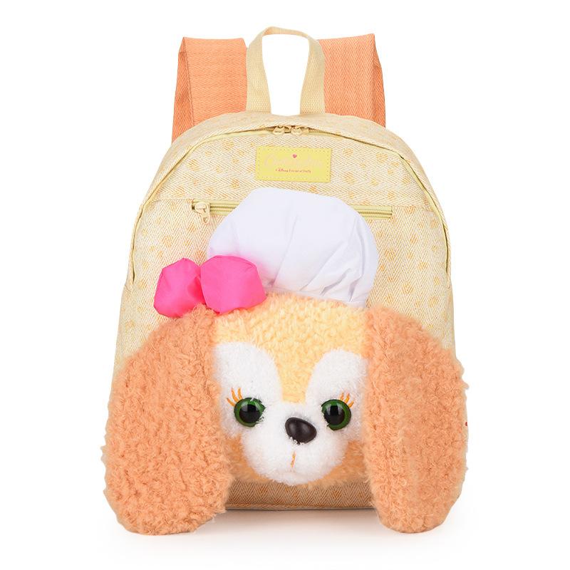 Shirley Rose backpack is versatile and cute cartoon Duffy plush face bag college students class school bag travel backpack