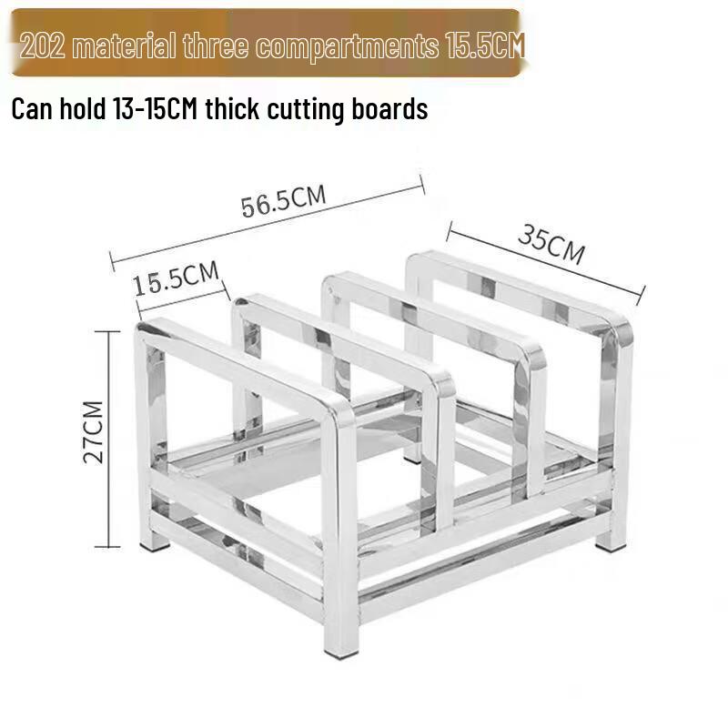 GOWKE Stainless Steel Commercial Chopping Board Rack