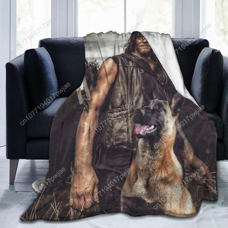 Norman Reedus Blanket Bedding Fleece Blanket Daryl Dixon Soft Throw Blankets Lightweight Anti-Static Blanket Custom blankets