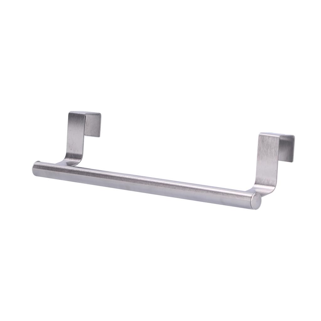 Towel Rack Stainless Steel Punch Strong Bring Capacity Hanging Buckle Kitchen Towel Holder for Cabinet Bathroom