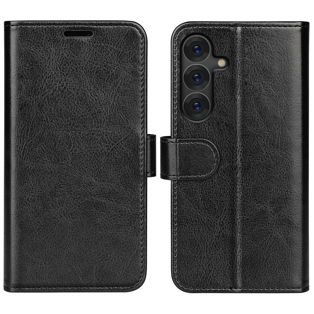 Dla Samsunga Galaxy S25+ Etui Portfel Tekstura Crazy Horse Stojak Skórzany Pokrowiec na Telefon