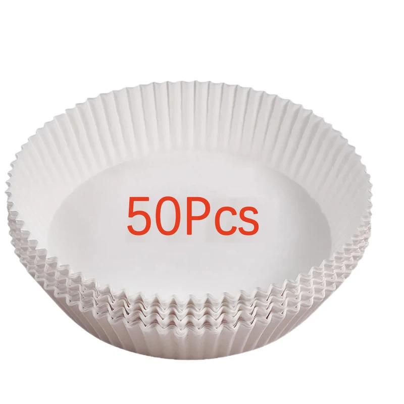 10-100Pcs Air Fryer Disposable Paper Non-Stick Airfryer Baking Papers Round Air-Fryer Paper Liners Paper Kitchen Accessories