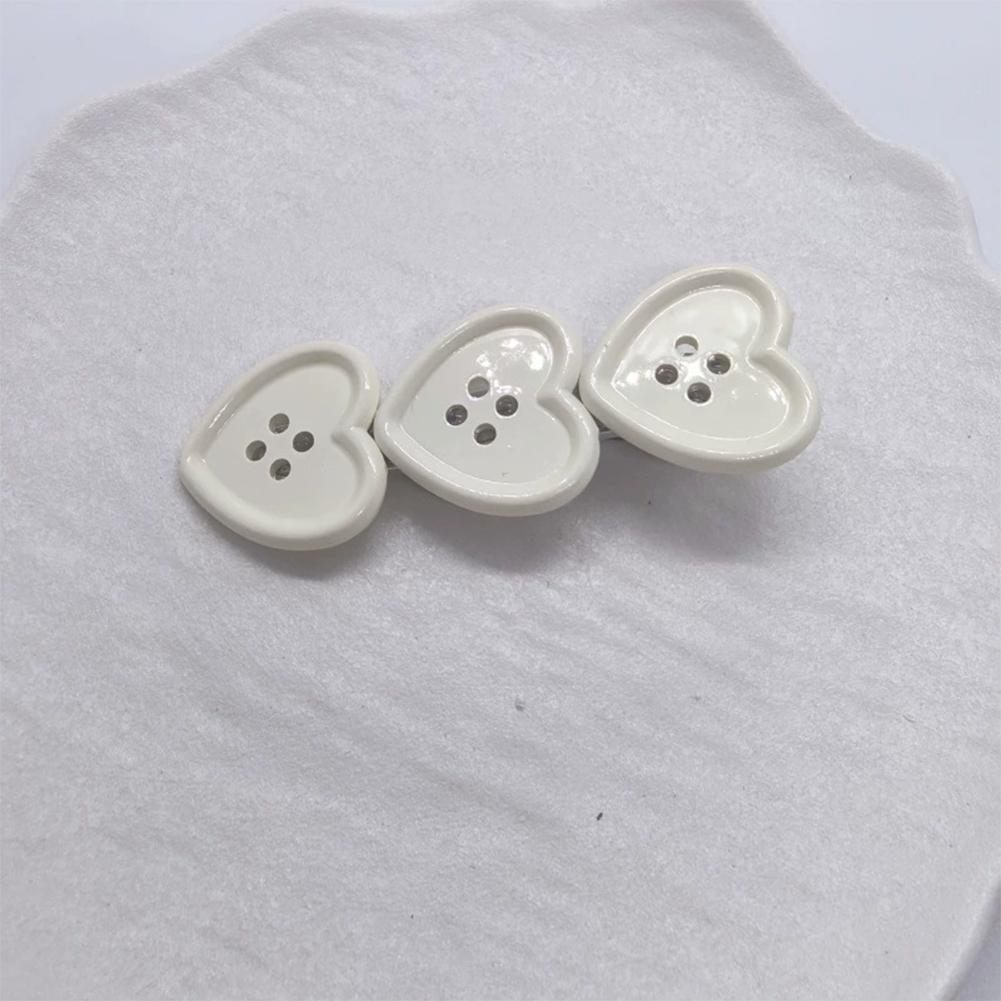 Sweet Plaid Heart Button Duckbill Clip Cute Side Bangs Hair Clip Girls Fashion Hair Accessories