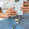 Creative Stud Flower Keychain Bag Charm Sturdy Alloy Soft Enamel Jewelry Accessory Gift for Women Men