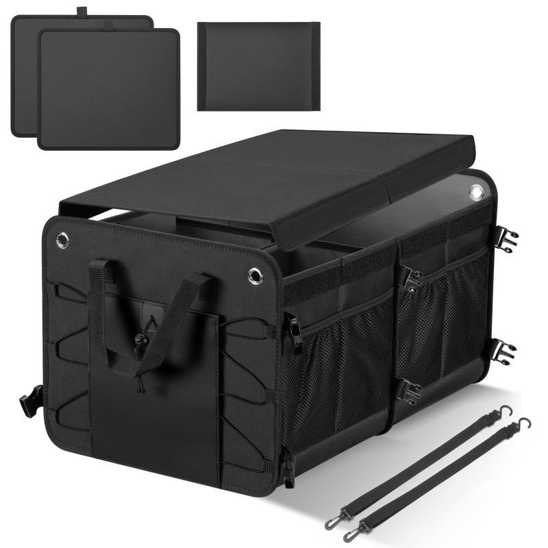 Foldable Car Trunk Organizer Box Waterproof Storage Bin SUV Sedan Hatchback 60L Oxford Fabric Cargo