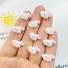 30Pcs New Cute Resin Mini Rainbow, Moon, Stars and Clouds Flat Back Manicure Parts Embellishments For Hair Bows