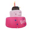 Inflatable Happy Birthday Cake with Candle IP44 Waterproof Birthday Blow Up Yard Decoration with