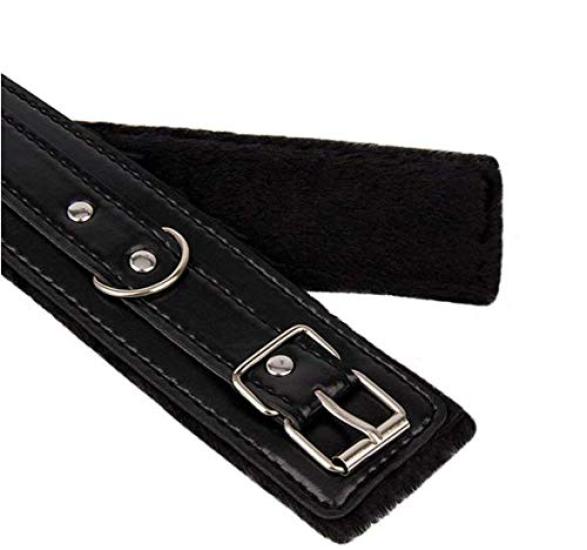 SM Restraint SM Flirting PU Leather Handcuffs Goods, Cosplay, Pre-owned Handcuffs, Cuffs, Toys, Handcuffs, Couples' Supplies, (Black)