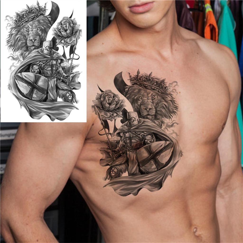 Realistic Long-lasting Animal Head Temporary Tattoo Stickers