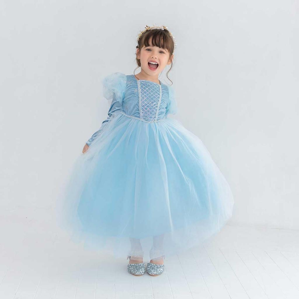 Princess Dress Snow Queen Costume Kids Halloween Costume Princess Costume Girls Christmas Birthday Children E0296 [monoii] Children's
