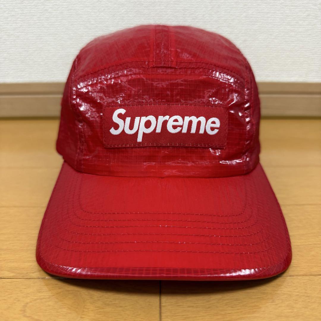

[USED] Supreme Gloss Ripstop Camp Cap Red 2023aw