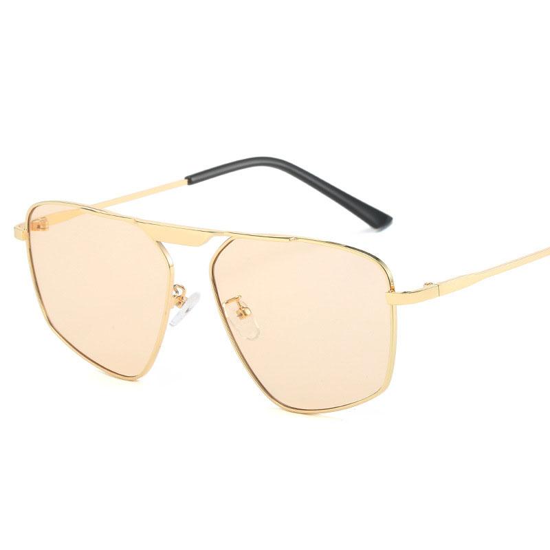 Polygon Shape Sunglasses for Women European American Style Metal Leg Men's Sun glasses UV Protection Outdoor Sunglasses