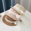 Spring Summer Summer Straw Hat Pastoral Style UV Protection Cap Foldable Wide Brim Sun Hat  Beach