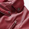 Giacca in pelle PU da uomo, tinta unita, casual, vestibilità slim, con cerniera, manica lunga, colletto rovesciato, giacca in pelle da motociclista, abbigliamento da uomo