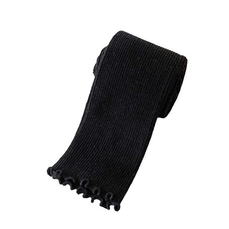 

Детские брюки Укороченные брюки для девочек Однотонные плиссированные брюки для детей L чёрный