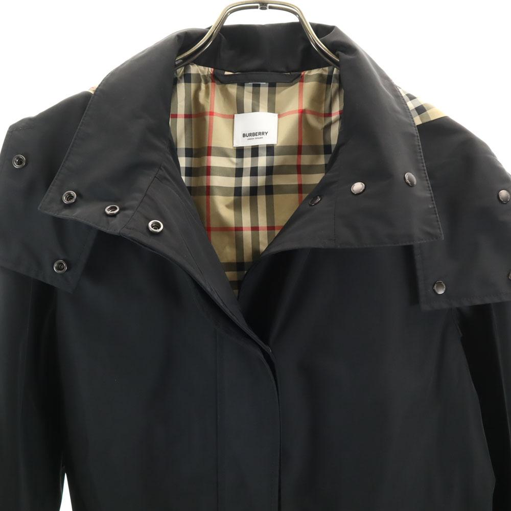 BURBERRY Hooded coat 36 black Costume cover included Women Used
