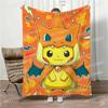 Anime Pokemon Ash Pikachu Blanket Cartoon Character Flannel Throw Blanket All Season Living Blanket Best Gift Pokemon Fans