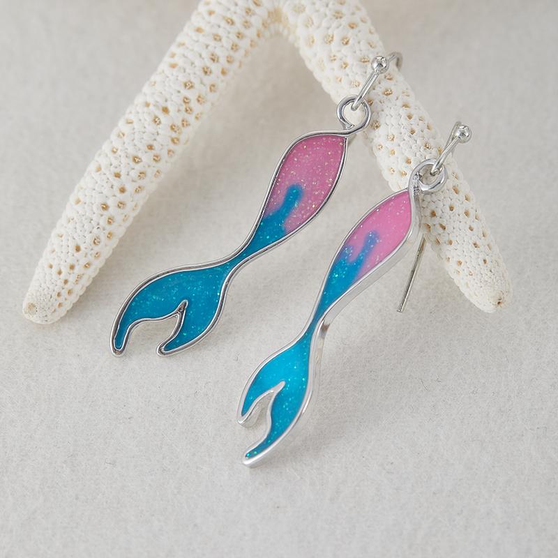 Able Candy Color Summer Beach Mermaid Earrings Women's Sweet Romantic Vacation Jewelry Party Gift