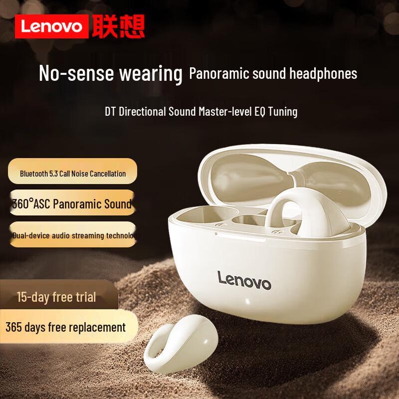 Lenovo TC3403 Ear-Clip Sports Noise-Cancelling Bluetooth Earbuds