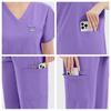 Hospital Doctor Hand Wash Short Sleeve Set V-Neck Fashion Women'S Casual Wear Pet Hospital Hand Wash