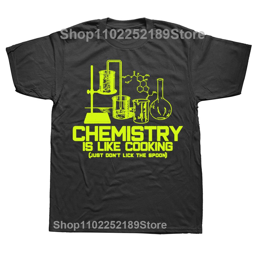 Funny Chemistry Is Just Like Cooking Graphic T-shirts Tshirt Men Women's Fashion Casual Oversized 100% Cotton T Shirt