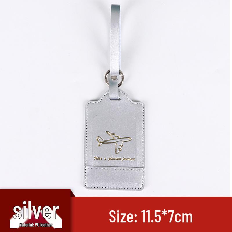 PU Leather Flip-Style Luggage Tag: Anti-Lost Suitcase ID for Checked & Carry-on Bags