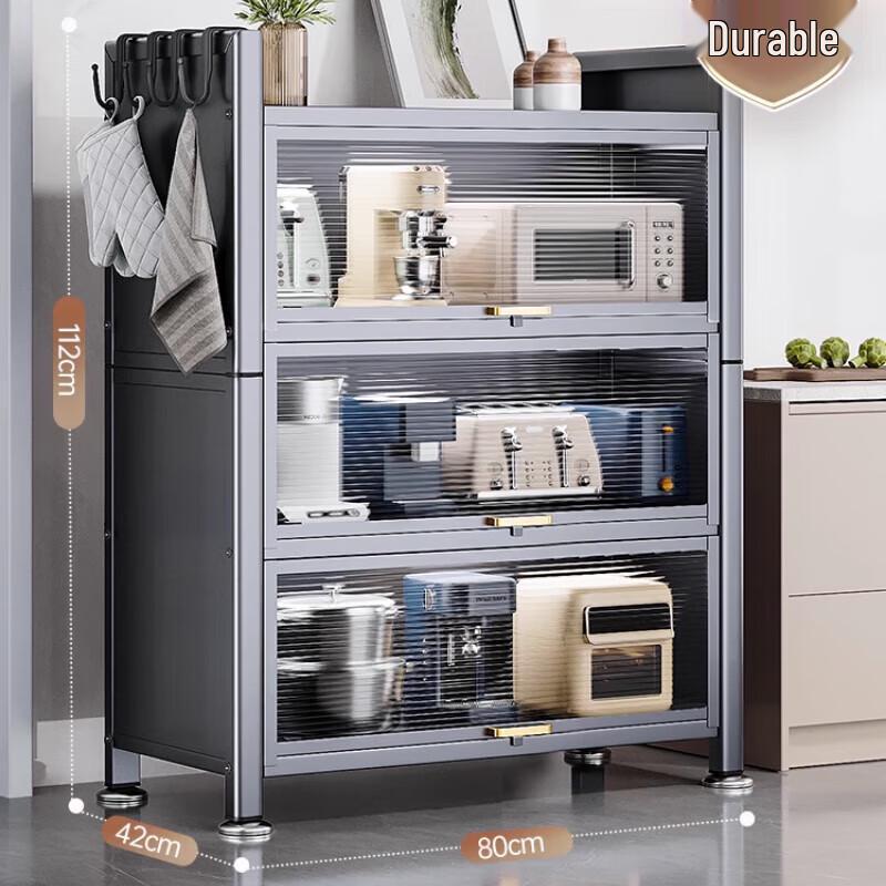 Multi-functional Carbon Steel Kitchen Storage Rack