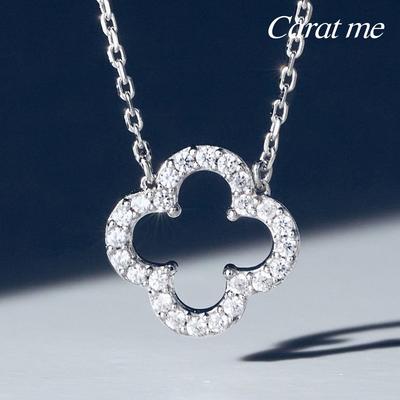 14kgf Cubic Clover Feminine Necklace 92.5 Silver