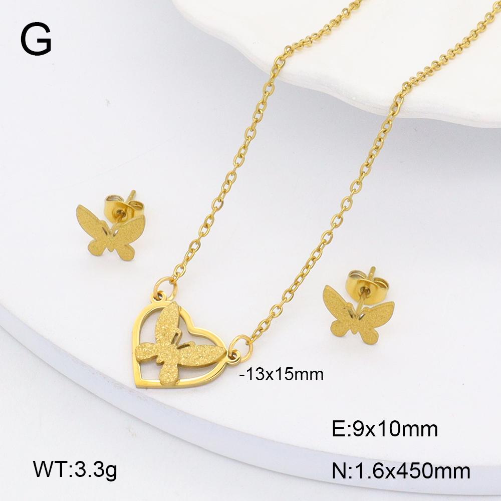 Stainless Steel Gold Flower Set Women 4pcs Necklace Earrings Bracelet Ring Cubic Zirconia Luxury Wedding Party Anniversary Gift