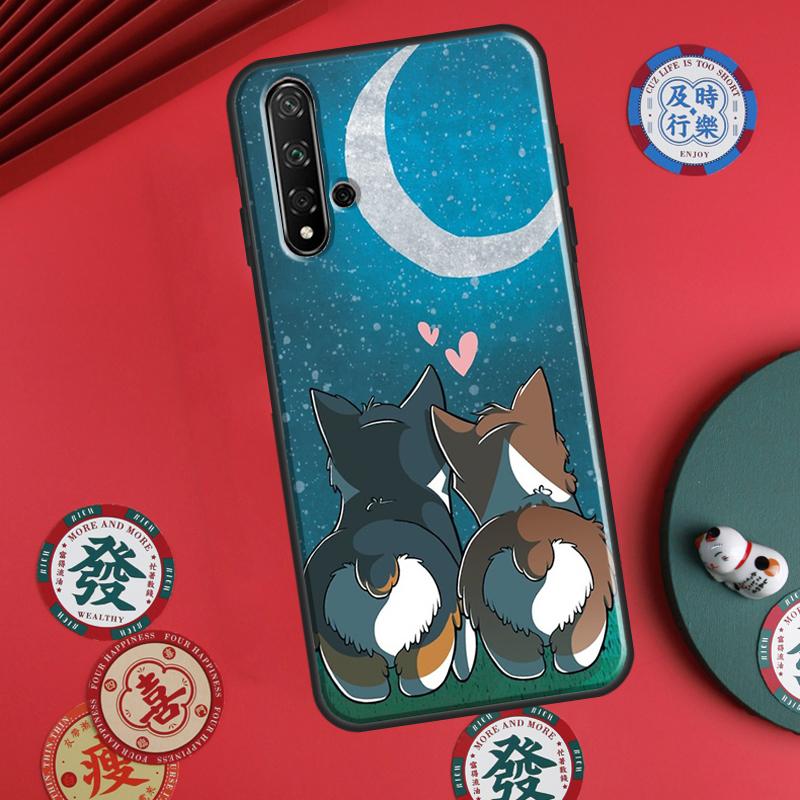 

Cartoon Corgi Dog For Huawei P20 P40 P30 Lite P60 Pro Nova 12s 11i 12i 10 9 SE 5T Y91 Y90 Y60 Y70 Y72 Y61 Case Huawei Nova 12i