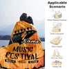 Rock66 Personalized Text Blanket Throw Personalized Blanket Soft Warm Cozy Suitable for Couch Seaside Livingroom Bedding All-Season Use