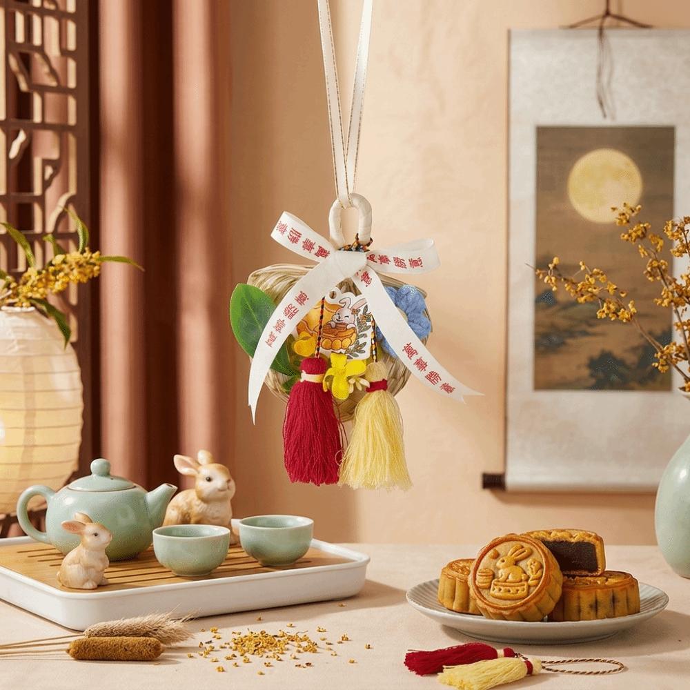 Handmade Flower Tassel Hanging Material Kit Mid-Autumn Festival Decor Holiday Gift