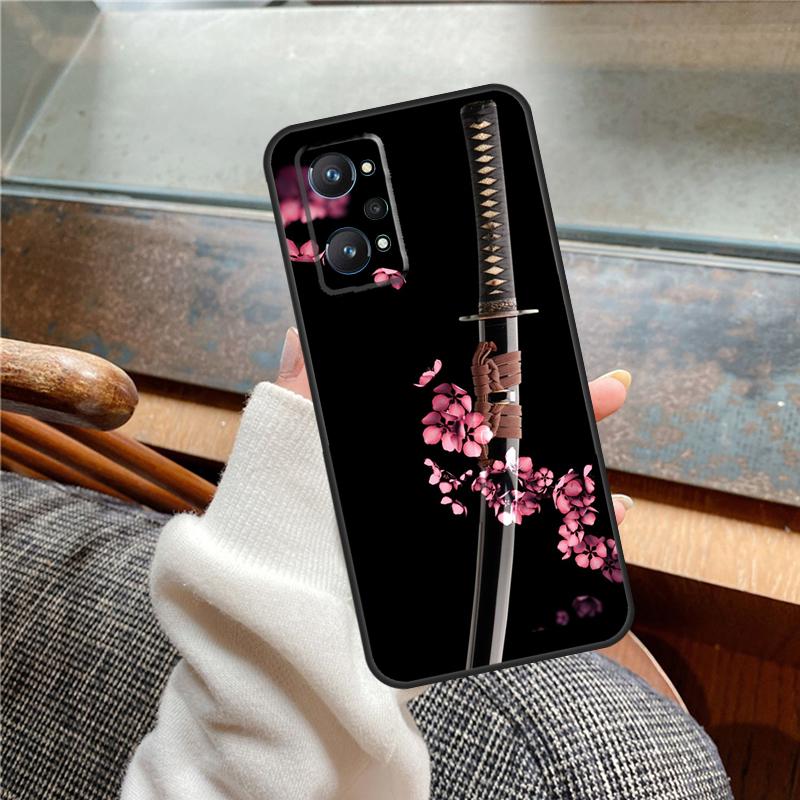 Japan Samurai Katana Case For Realme 15 Pro GT7 GT6 11 12 13 14 Pro Plus C55 C51 C53 C35 C33 C61 C65 C67 C71 C75