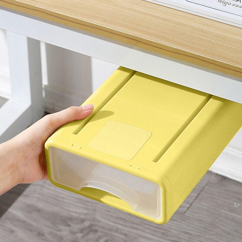 Buy Self Stick Pencil Tray Under Desk Drawer Organizer Box Self