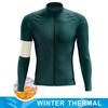 Team 2024 Men Cycling Jersey Winter Thermal Fleece Long Sleeve MTB Bicycle Warm Jacket Road Bike MTB Clothing Outdoor Sportswear