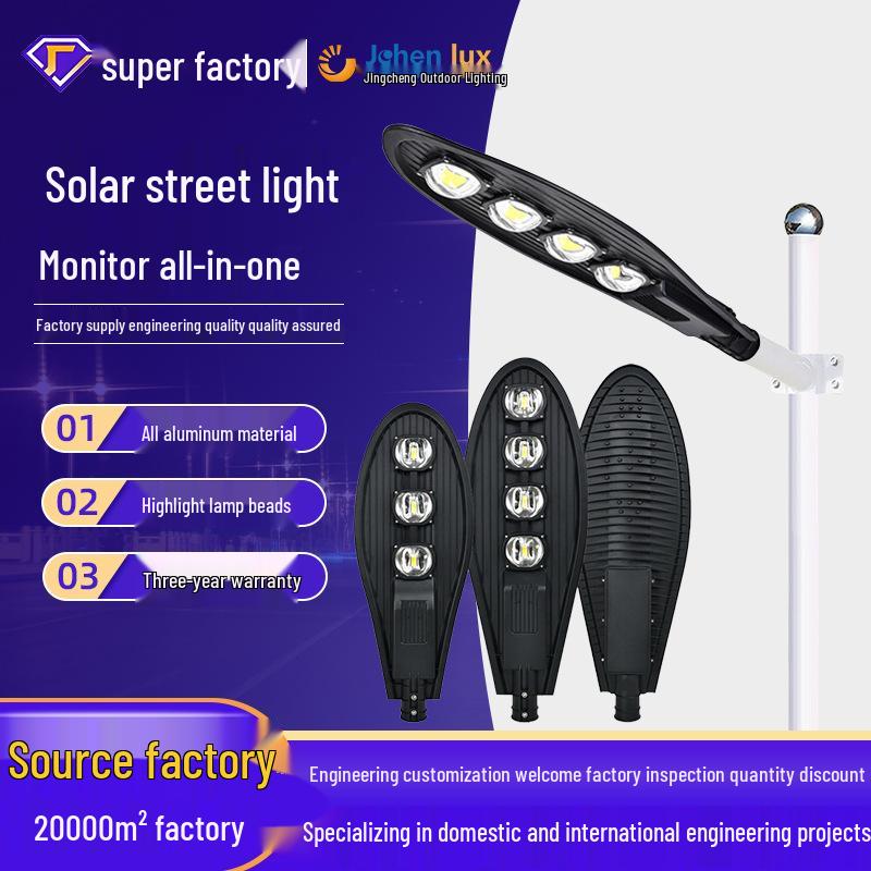 

Solar LED Outdoor Street Light - Sword Design, Mains Powered for Cross-Border Projects 50W