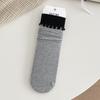 Female Spring and Autumn All Match Match Color Fungus Edge Roll Edge In The Tube Pile Cotton Socks
