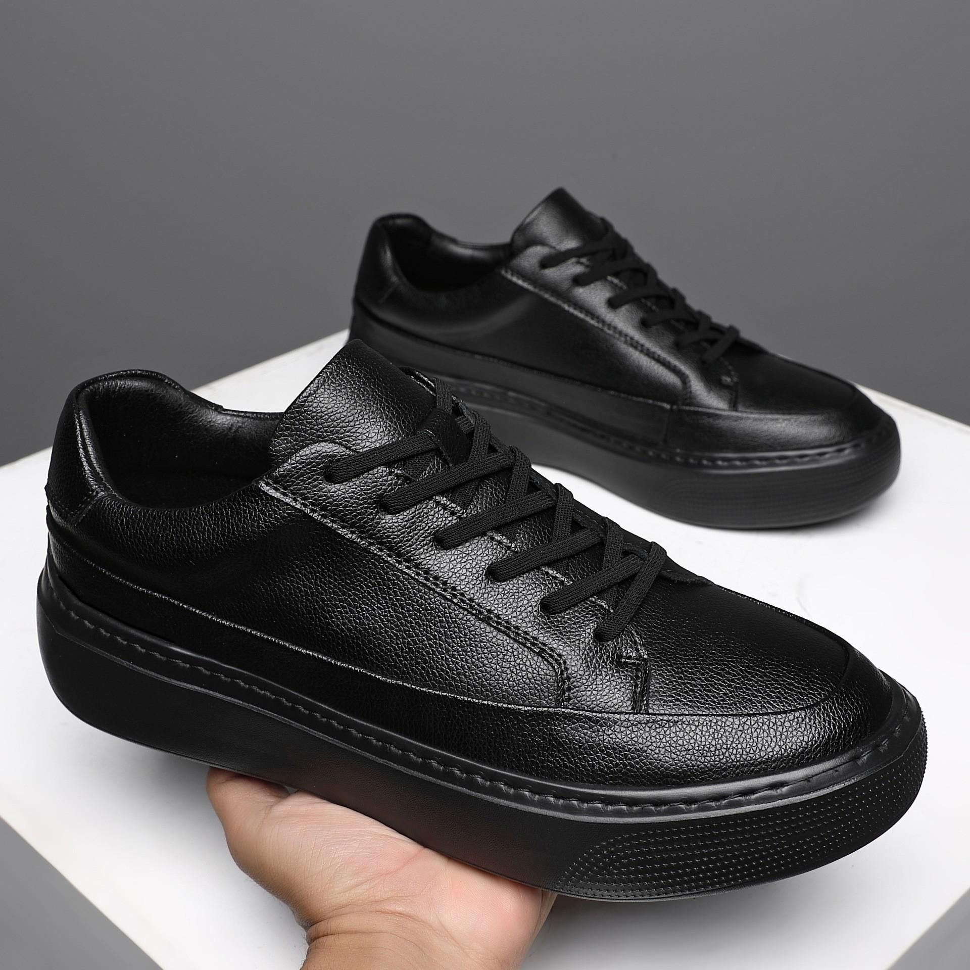 

Повседневная мужская обувь Весенние новые кожаные повседневные кроссовки Мужские дышащие и универсальные слипоны для мужчин 44