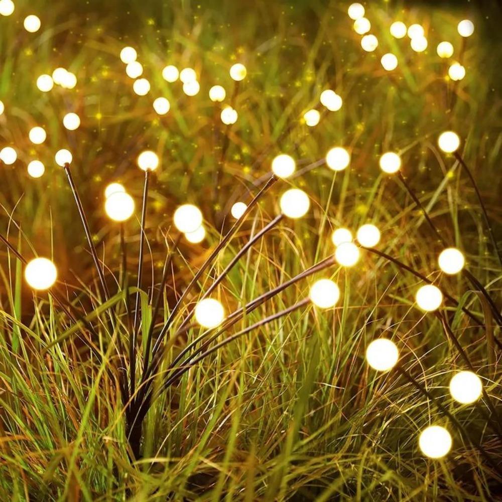 6/8 LED Solar Garden Light Swing Waterproof LED Firefly Lamp Flexible Wire for Outdoor Yard Patio Christmas New Year Decoration