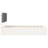 Bed Frame with Upholstered Headboard Light Grey 135 x 190 cm