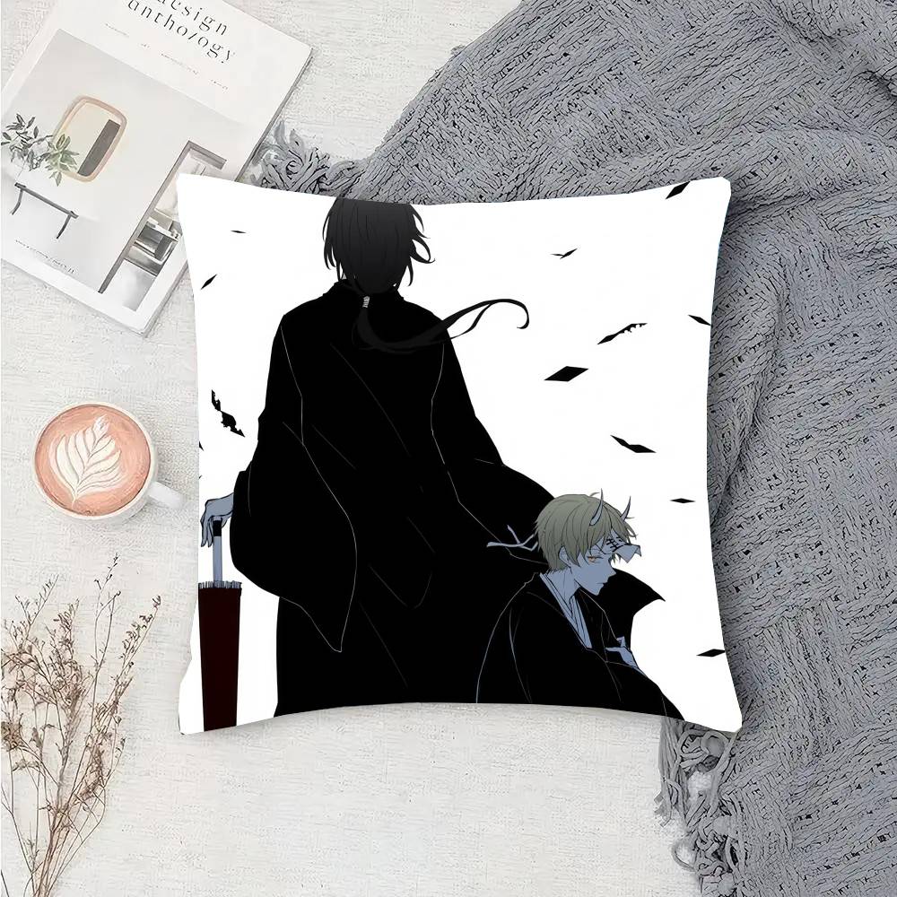 N-Natsumes Book Of F-Friends Animation Pillow Case Fashion Square Pillowcase Bedroom Sofa Room Ins Decoration Leisure