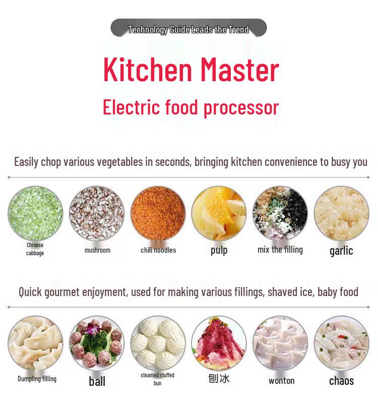 Stainless Steel Multifunctional Blender & Meat Grinder with Large Capacity