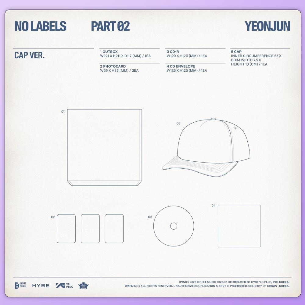 YEONJUN - [NO LABELS: PART 02] (Cap Ver.)