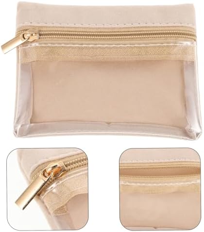 LABRIMP Clear Jewelry Organizer Case with Zipper Pocket Small Travel Jewelry Box for Earrings Rings Bracelets Compact Storage Bag for Women